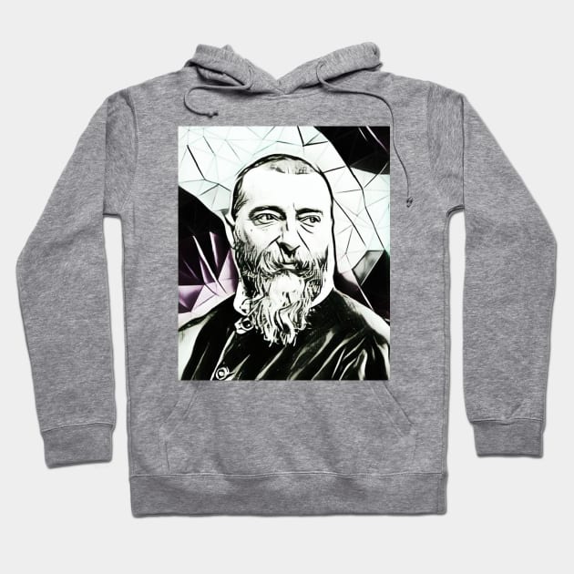 Jean-Baptiste Alphonse Karr Black and White Portrait | Jean-Baptiste Alphonse Karr Artwork 3 Hoodie by JustLit